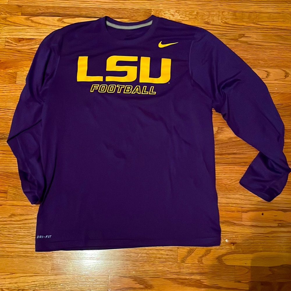 Nike Dri-fit LSU football long sleeve tshirt!